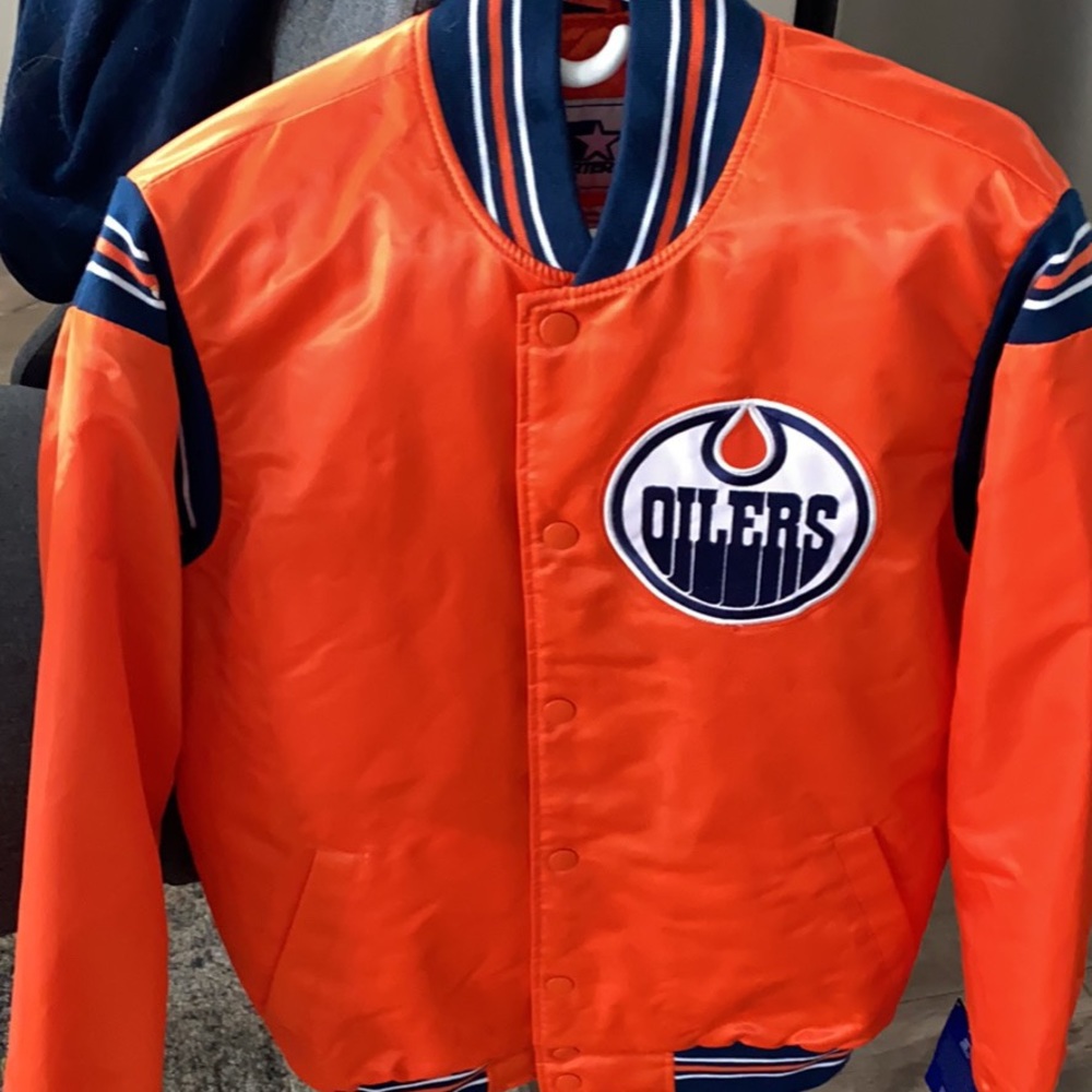 Oilers bomber jacket